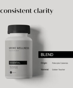 Spore Wellness (Essential) Mikrodosierte Pilzkapseln (25 oder 100 Kapseln)
