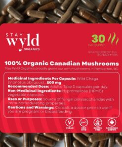 Stay Wyld Organics – Chaga-Pilz-Kapseln